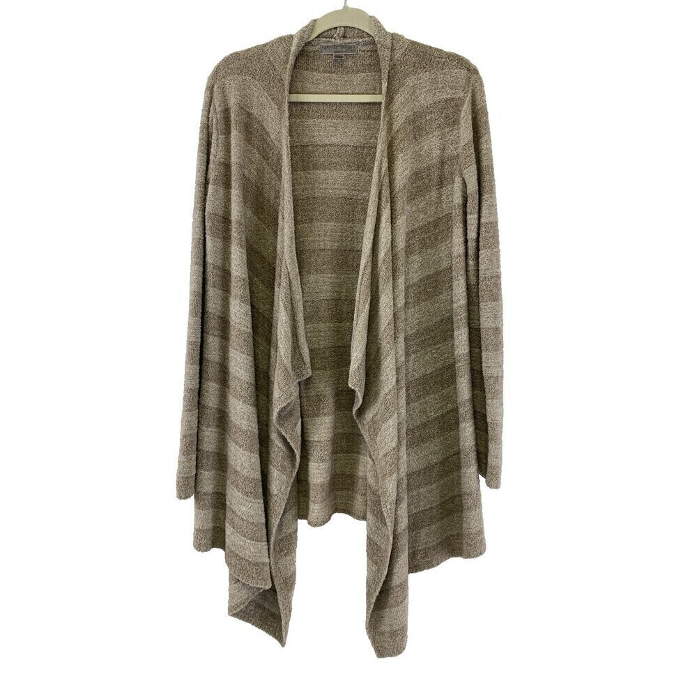 Barefoot Dreams Bamboo Chic Lite Island Wrap Cardigan 436 Striped Brown Large XL